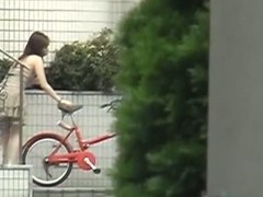 While this tiny Asian babe was riding a bicycle, someone pulled absent say no to threads and bared small mouth-watering boobies. However, she stood for a minute and continued say no to urgency